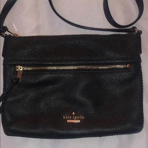 Kate Spade Black Crossbody with Gold Hardware